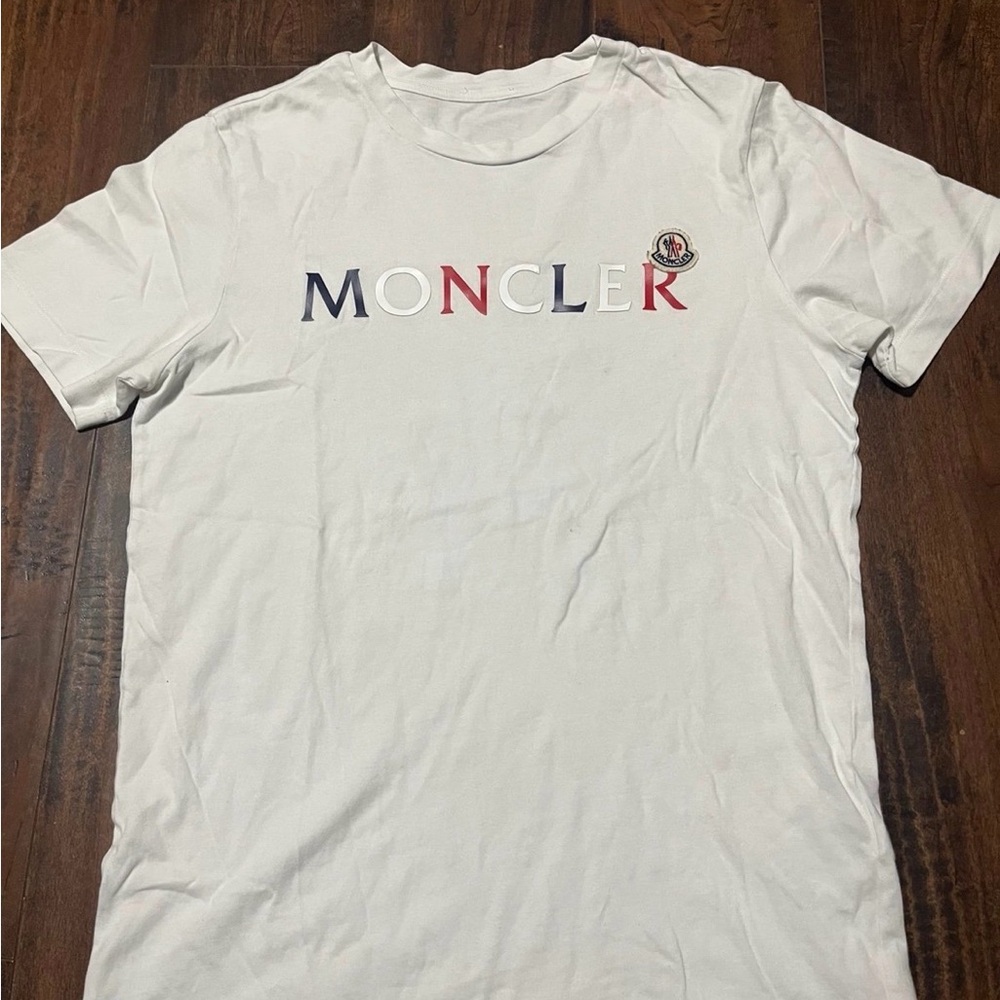 Moncler Men's White Logo T-Shirt